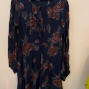 Astr Navy Floral Dress